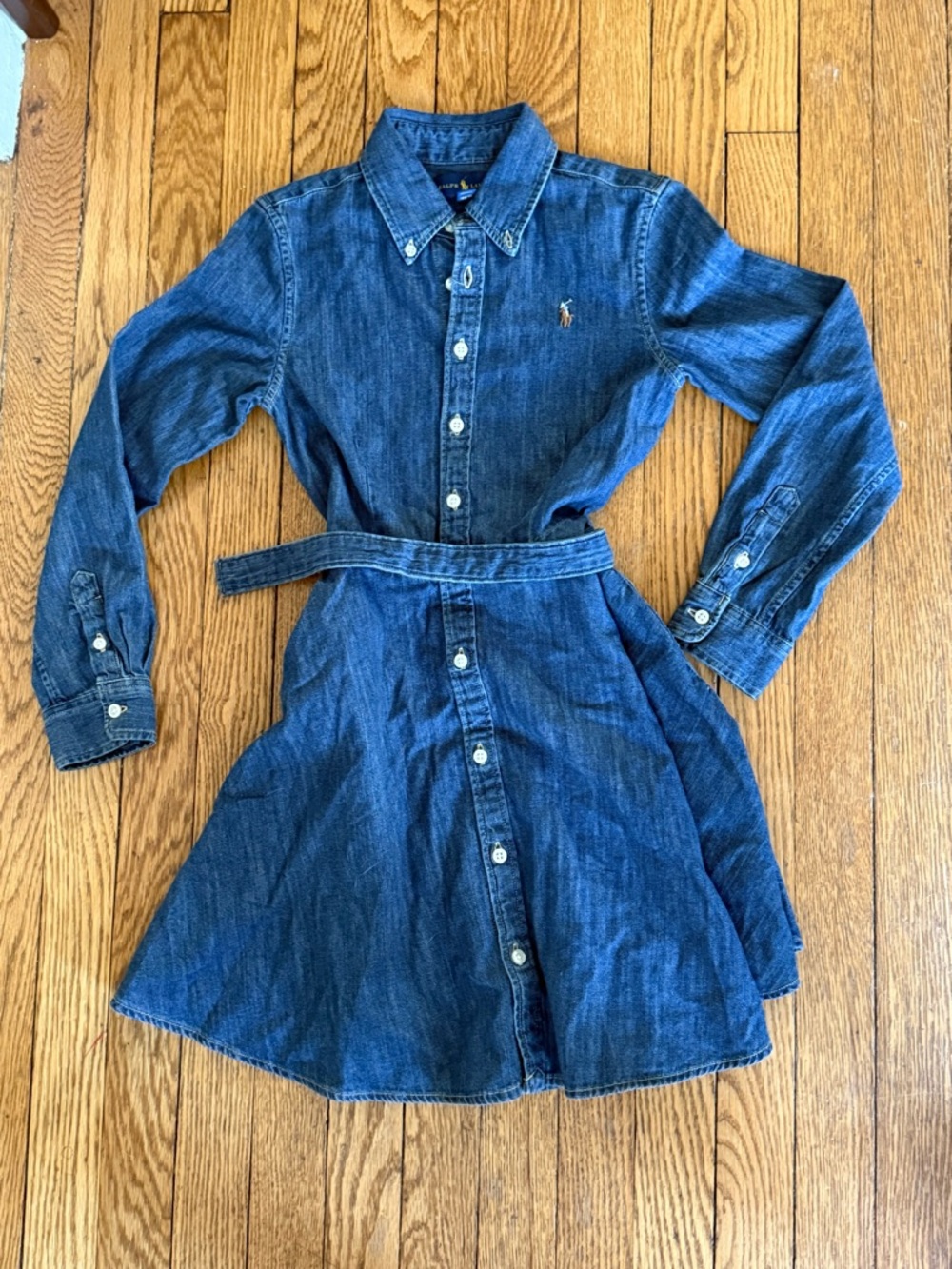 Ralph Lauren Denim Shirt Dress with Belt - Size 10